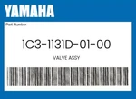 Yamaha Genuine Valve Assy 1C3-1131D-01-00. Fixed Price $280.44.