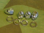 Shovelhead, Sportster Rocker Arm Shaft Chrome Acorn Nuts And Washers. Set Of 4.. Fixed Price $16.00.