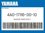 Yamaha Genuine Washer, Gear Hold 4A0-17116-00-10. Fixed Price $16.46.