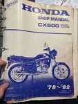Oem 1978-1982 Honda CX500 Deluxe Custom Shop Service Manual 6141505 With Binder. Fixed Price $38.99.