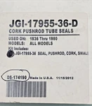 Qty 2 New James Gaskets JGI-17955-36-D Cork For Pushrod Tube Assemblies Small. Fixed Price $8.78.
