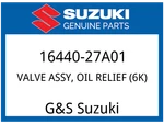 Suzuki Oem Part 16440-27A01 Valve Assy,oil Relief (6K). Fixed Price $71.72.