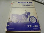 Honda Factory Shop Manual 1978-1982 CX500 Deluxe Custom 6141505. Fixed Price $84.98.