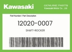 Kawasaki Genuine Shaft-rocker 12020-0007. Fixed Price $13.03.