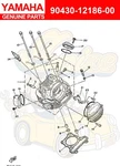 Yamaha Gasket (29U) 90430-12186-00 Oem New. Fixed Price $19.00.