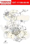 Yamaha Cover, Cylinder Head Side 2 5XT-11186-00-00 Oem New. Fixed Price $34.80.