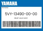 Yamaha Genuine Relief Valve Assy 5VY-13490-00-00. Fixed Price $183.19.