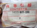 Nos Honda Intake Valve B75 14711-921-000. Fixed Price $39.99.