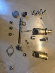 1987 1986 Suzuki Model Exhaust Power Valve Set ( One Broken). Fixed Price $155.00.