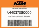 Ktm Genuine Control Flap Lever - A44037080000. Fixed Price $36.89.