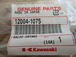Kawasaki 12004-1075 Intake Valve ZX600 Eliminator Ninja Genuine Oem New. Fixed Price $37.98.