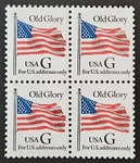 Us Scott # 2881 - Black "g" & Multi 32 Block Of Four Stamps Mnh Scarce. Fixed Price $7.95.