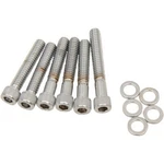 Drag Cam Cover Chrome Socket-head Bolt Set Knurled Harley Fl Fx Big Twin 87-92. Fixed Price $18.85.